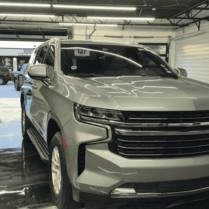 image of a suv after hand carwash